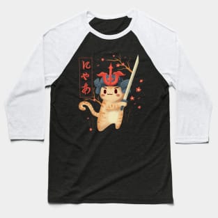 samurai cat Baseball T-Shirt